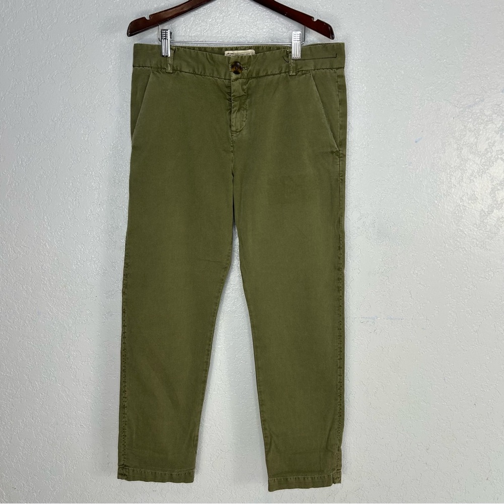 NWT Current/Elliott Captain Trouser Army Green Casual Pants Size 25 USA made